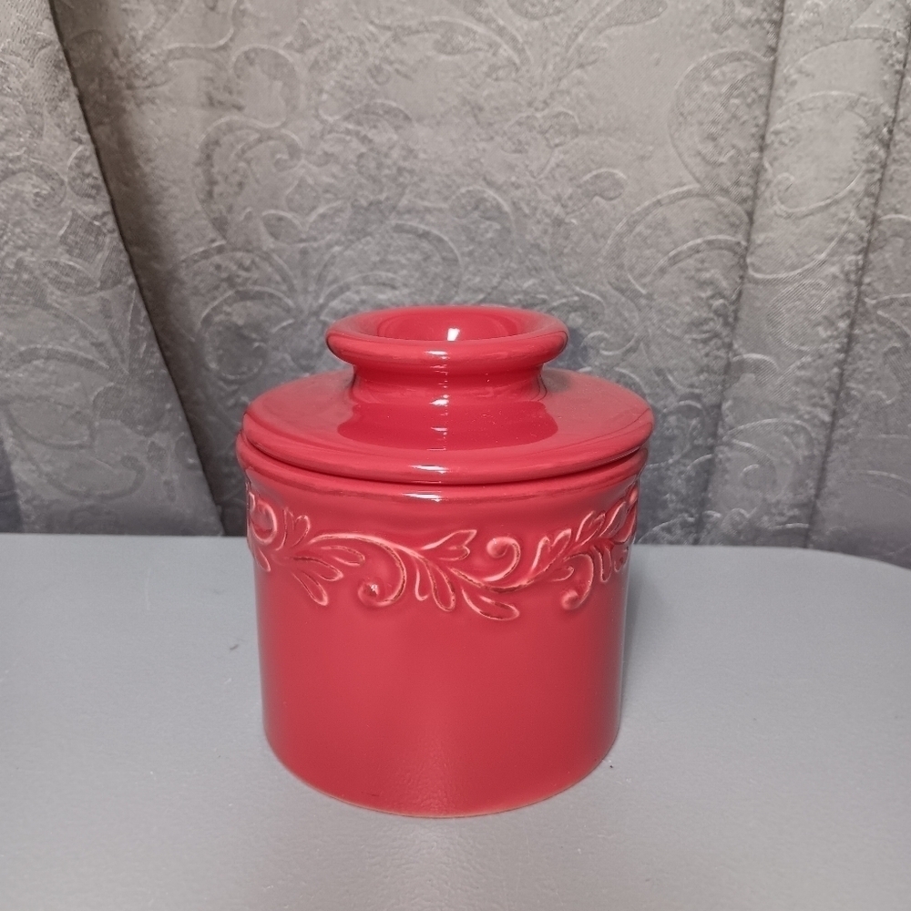 RED Butter Bell crock